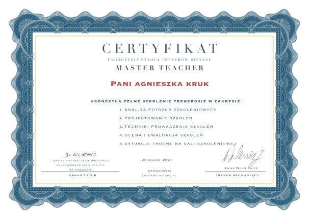 certyfikat-master-teacher-jacek-wolniewicz